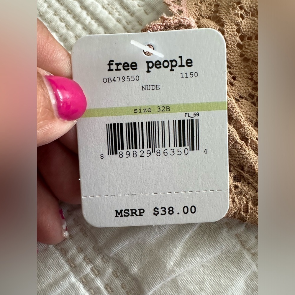 Free People Intimately Slow Dance Underwire Bra in Nude Size 32B - Picture 8 of 12
